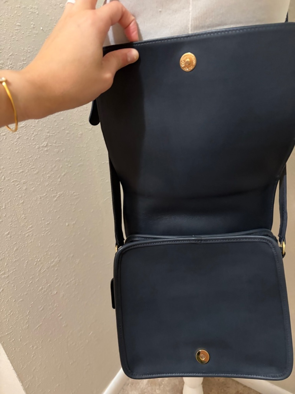 Vintage 1997 Coach Tribeca Bag in Navy-Great Condition - Picture 6 of 10